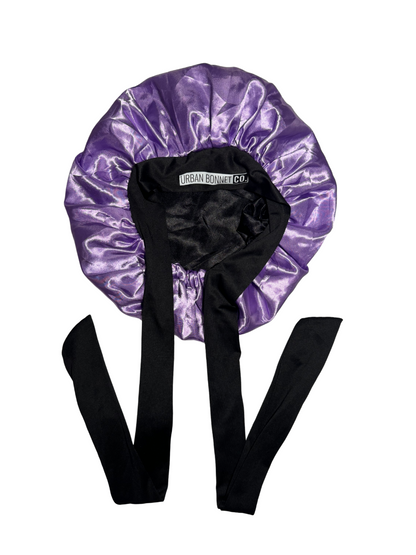 Premium Non Slip Satin Hair Bonnet for Men Women Curly Hair, Dreadlock Loc Cap Silk Double Layer Sleeping & Shower Wrap Anime Soft Band With Tie