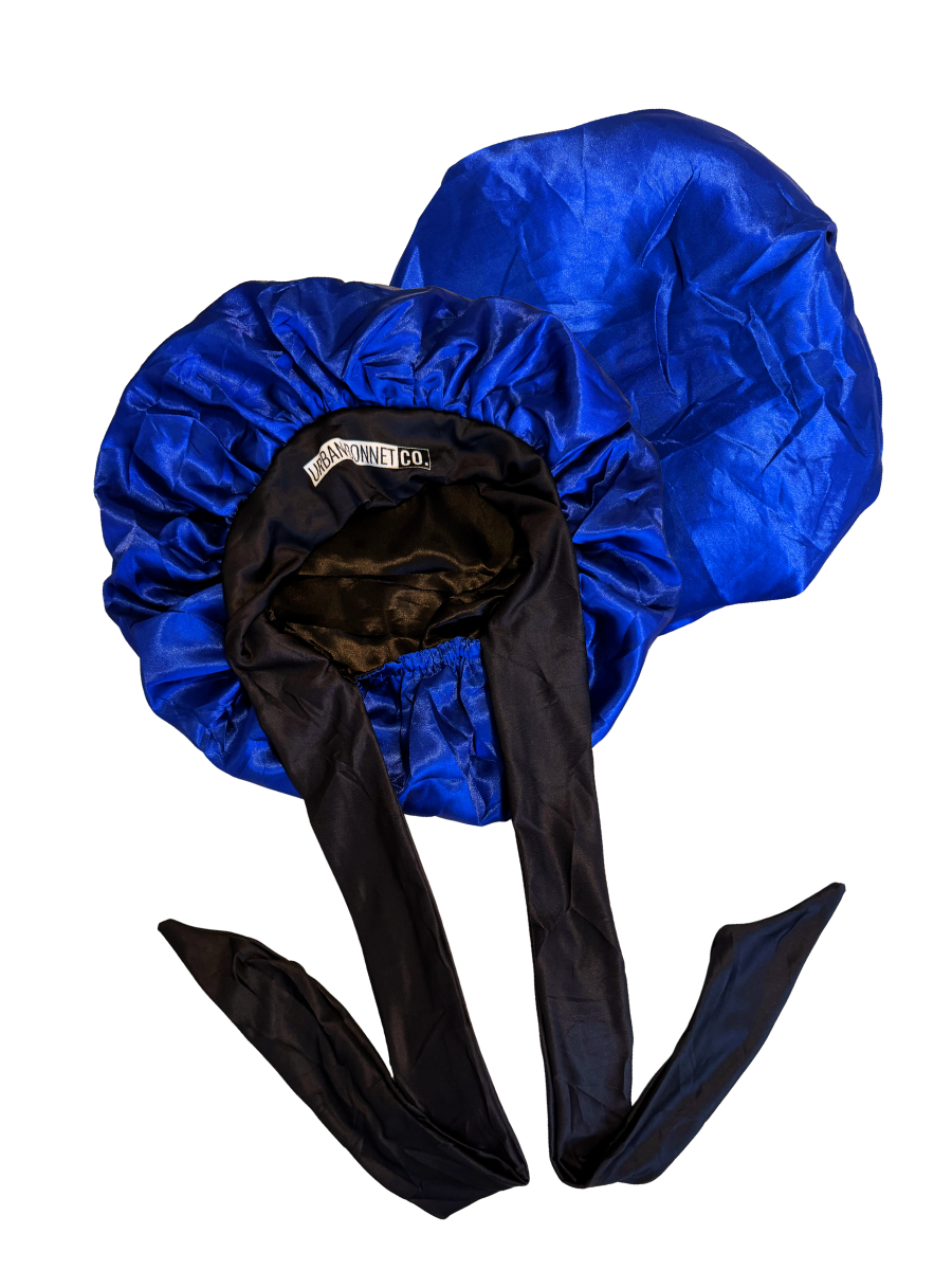 Premium Non Slip Satin Hair Bonnet for Men Women Curly Hair, Dreadlock Loc Cap Silk Double Layer Sleeping & Shower Wrap Anime Soft Band With Tie